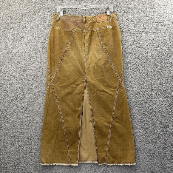 Vintage American Eagle Corduroy Maxi Skirt Academia Grunge Retro Y2K Women's 6 - Picture 3 of 8